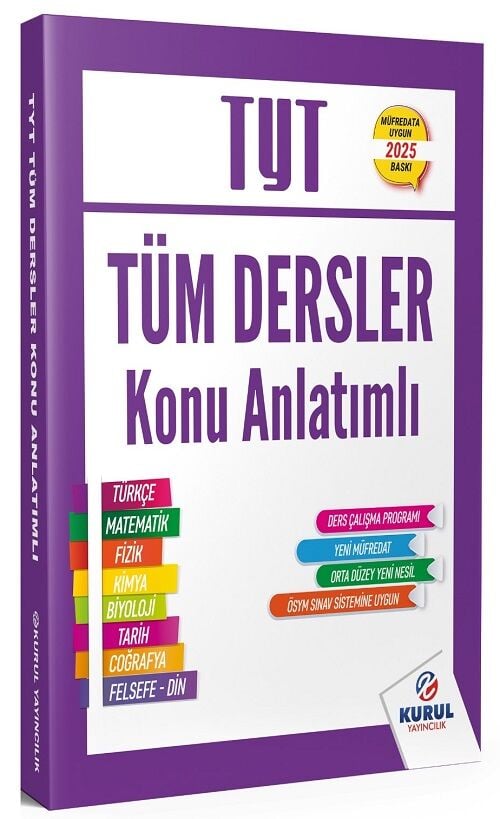 Kurul 2025 YKS TYT Tüm Dersler Konu Anlatımlı Kurul Yayıncılık