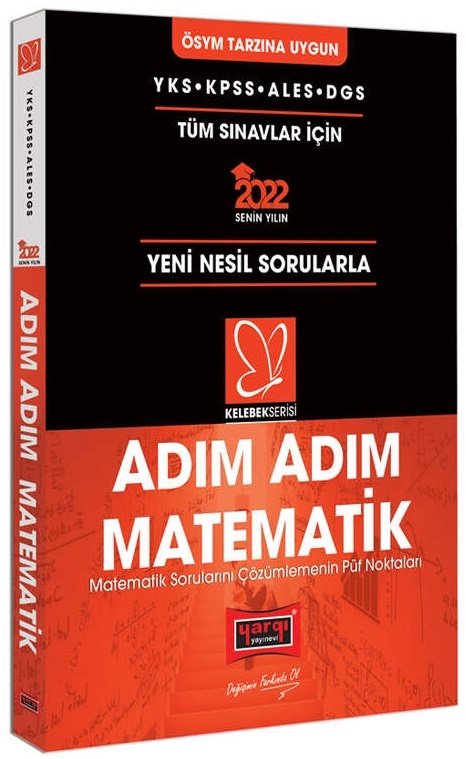 Yargı 2022 YKS KPSS ALES DGS Adım Adım Matematik Kelebek Serisi Yargı Yayınları