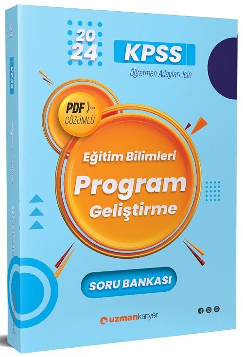 Uzman Kariyer 2024 KPSS Eğitim Bilimleri Program Geliştirme Soru Bankası PDF Çözümlü Uzman Kariyer Yayınları