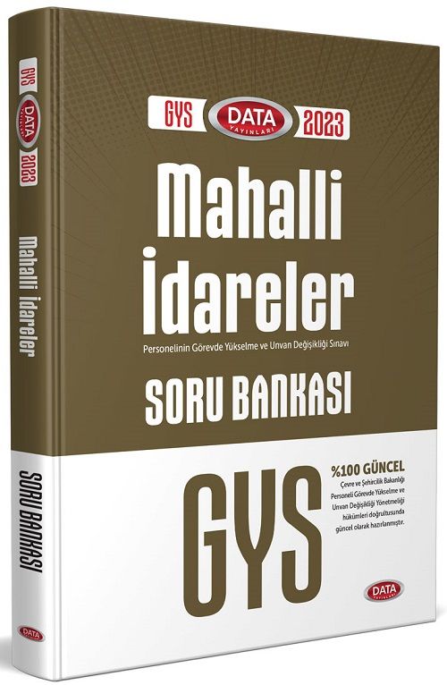 Data 2023 GYS Mahalli İdareler Soru Bankası Görevde Yükselme Data Yayınları