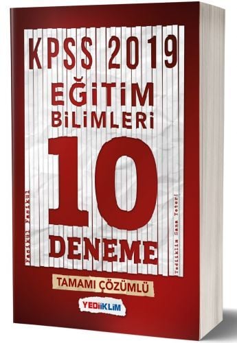 SÜPER FİYAT - Yediiklim 2019 KPSS Eğitim Bilimleri 10 Deneme Çözümlü Yediiklim Yayınları