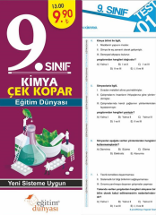 SÜPER FİYAT - Eğitim Dünyası 9. Sınıf Kimya Yaprak Test Çek Kopar Eğitim Dünyası Yayınları