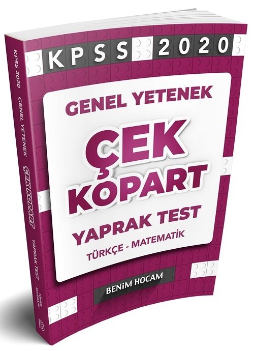 Benim Hocam 2020 KPSS Genel Yetenek Yaprak Test Çek Kopart Benim Hocam Yayınları