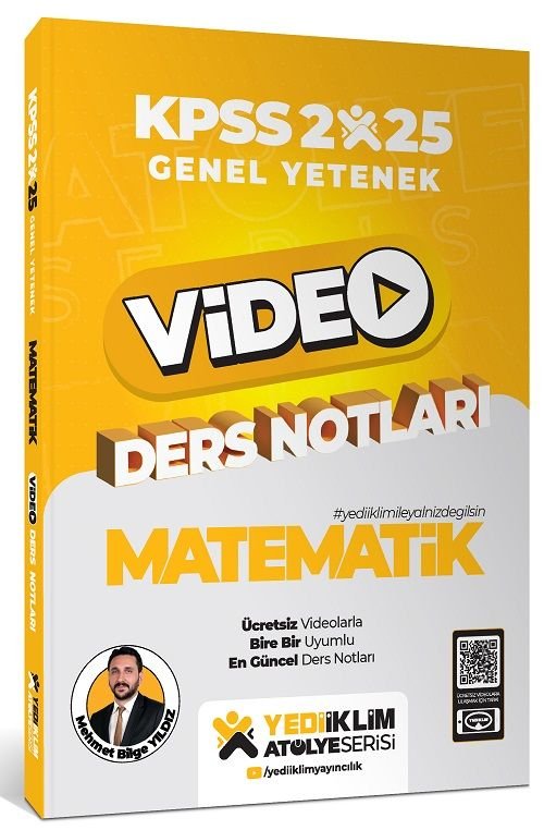 Yediiklim 2025 KPSS Matematik Atölye Video Ders Notları - Mehmet Bilge Yıldız Yediiklim Yayınları