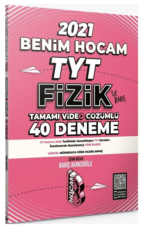 Benim Hocam 2021 YKS TYT Fizik 40 Deneme - Barış Akıncıoğlu Benim Hocam Yayınları