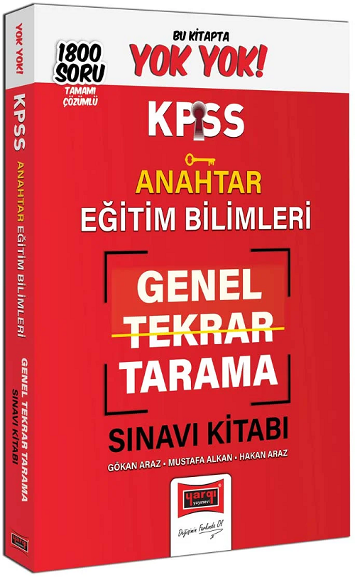 Yargı 2020 KPSS Eğitim Bilimleri Anahtar Genel Tekrar Tarama Soru Bankası Çözümlü Yargı Yayınları