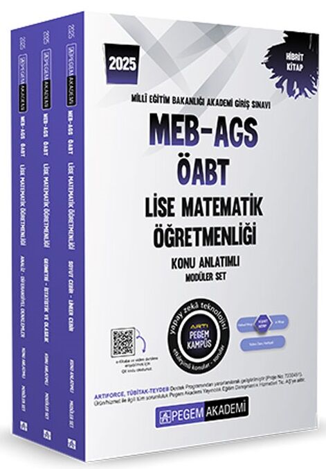 Pegem 2025 ÖABT Lise Matematik Öğretmenliği Konu Anlatımlı Modüler Set Pegem Akademi Yayınları