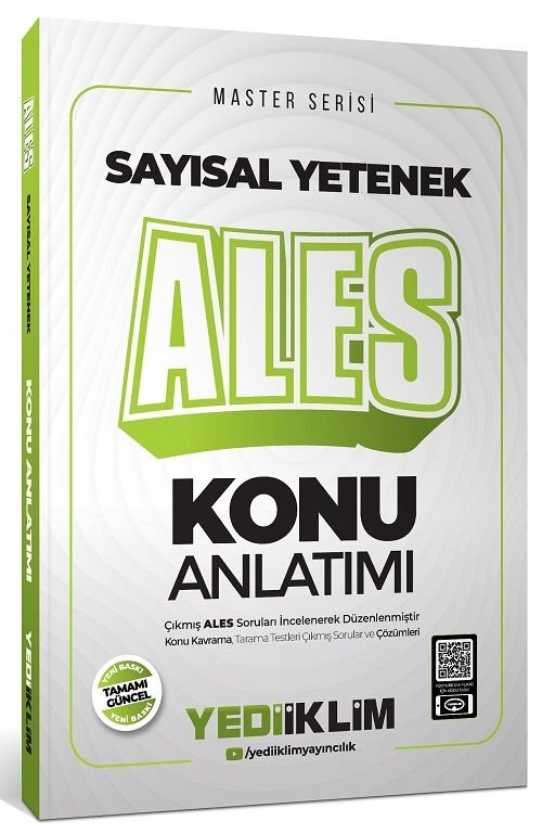 Yediiklim 2025 ALES Master Sayısal Yetenek Konu Anlatımı Yediiklim Yayınları