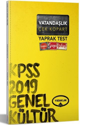 SÜPER FİYAT - Yediiklim 2019 KPSS Vatandaşlık Yaprak Test Çek Kopart Yediiklim Yayınları