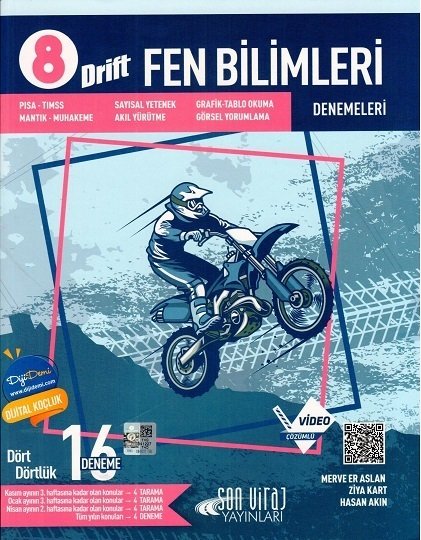 Son Viraj 8. Sınıf Fen Bilimleri 16 Deneme Drift Serisi Son Viraj Yayınları