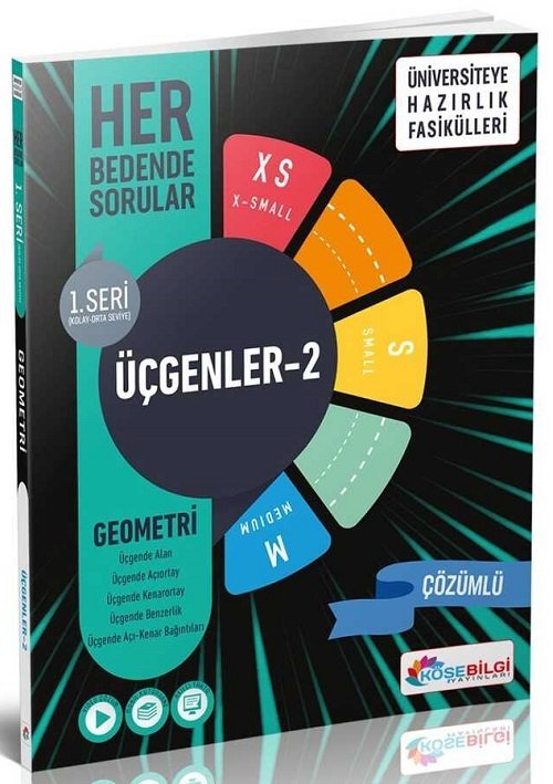 Köşebilgi YKS TYT AYT Geometri Üçgenler-2 Her Bedende Sorular 1. Seri Video Çözümlü Köşebilgi Yayınları