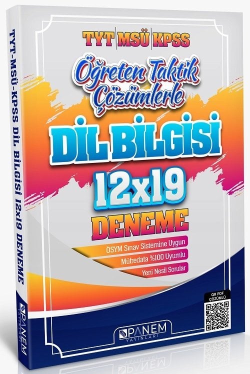 Panem TYT MSÜ KPSS Dil Bilgisi 12x19 Deneme PDF Çözümlü Panem Yayınları