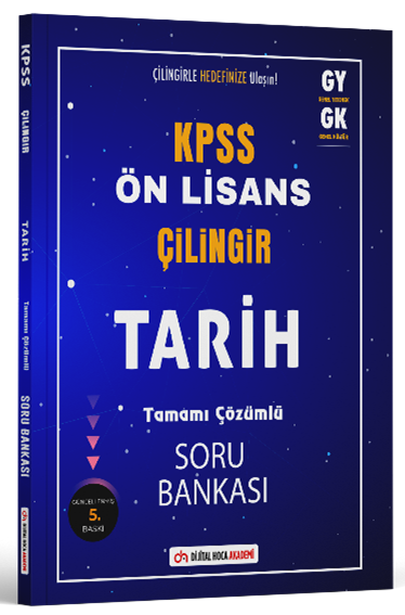 Dijital Hoca KPSS Ön Lisans Tarih Çilingir Soru Bankası Çözümlü Dijital Hoca Yayınları