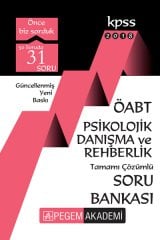 Pegem 2018 ÖABT Psikolojik Danışma ve Rehberlik Soru Bankası Çözümlü Pegem Akademi Yayınları