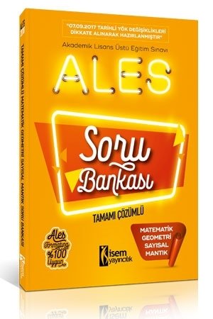 SÜPER FİYAT - İsem 2018 ALES Soru Bankası Matematik Geo. Sayısal Mantık Çözümlü İsem Yayınları