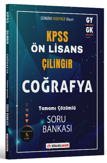 Dijital Hoca KPSS Ön Lisans Coğrafya Çilingir Soru Bankası Çözümlü Dijital Hoca Yayınları