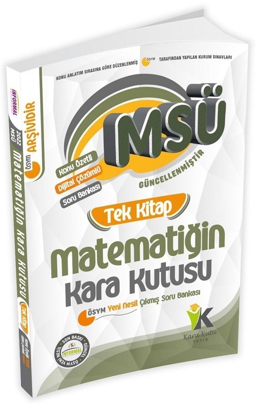 İnformal MSÜ Matematiğin Kara Kutusu Tek Kitap Çıkmış Sorular Soru Bankası İnformal Yayınları