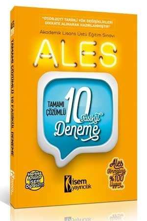 SÜPER FİYAT - İsem 2018 ALES 10 Fasikül Deneme Çözümlü İsem Yayınları