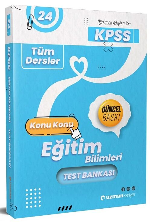 Uzman Kariyer 2024 KPSS Eğitim Bilimleri Test Bankası Yaprak Test Uzman Kariyer Yayınları