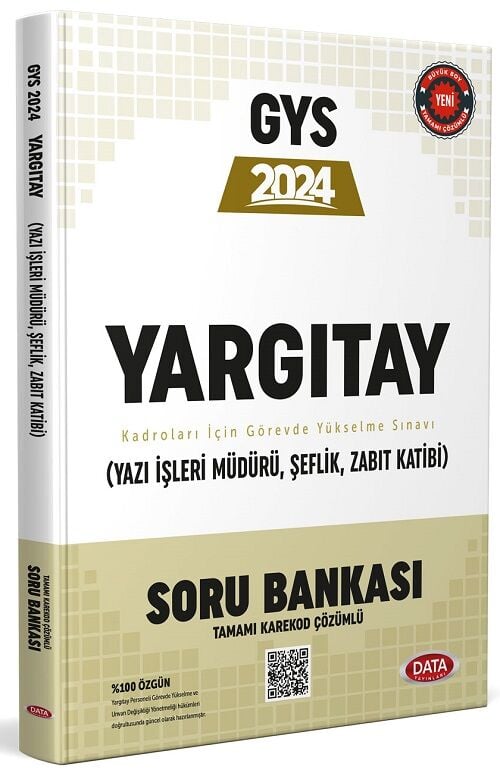 Data 2024 GYS Yargıtay Yazı İşleri Müdürü, Şeflik, Zabit Katibi Soru Bankası Görevde Yükselme Data Yayınları