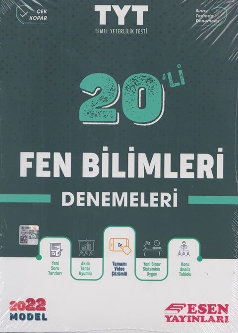 Esen 2022 YKS TYT Fen Bilimleri 20 li Deneme Esen Yayınları