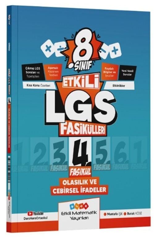 Etkili Matematik 8. Sınıf LGS Matematik Olasılık ve Cebirsel İfadeler Fasikülleri 4. Fasikül Etkili Matematik Yayınları