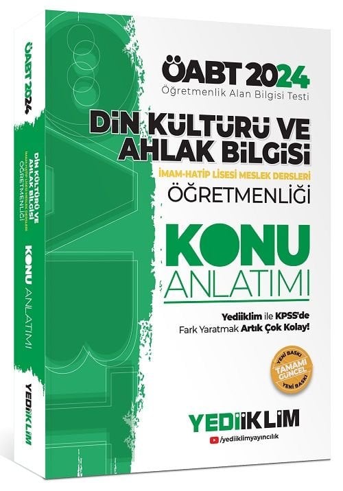 Yediiklim 2024 ÖABT Din Kültürü ve Ahlak Bilgisi Öğretmenliği Konu Anlatımı Yediiklim Yayınları