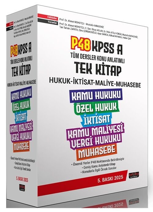 Savaş 2025 KPSS A Grubu P48 Tüm Dersler Konu Anlatımlı Tek Kitap 5. Baskı Savaş Yayınları