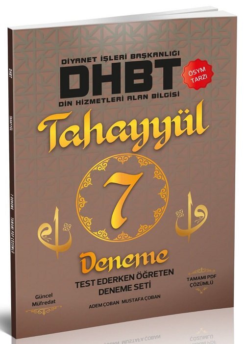 Tahayyül DHBT 7 Deneme Çözümlü - Mustafa Çoban, Adem Çoban Tahayyül Yayınları