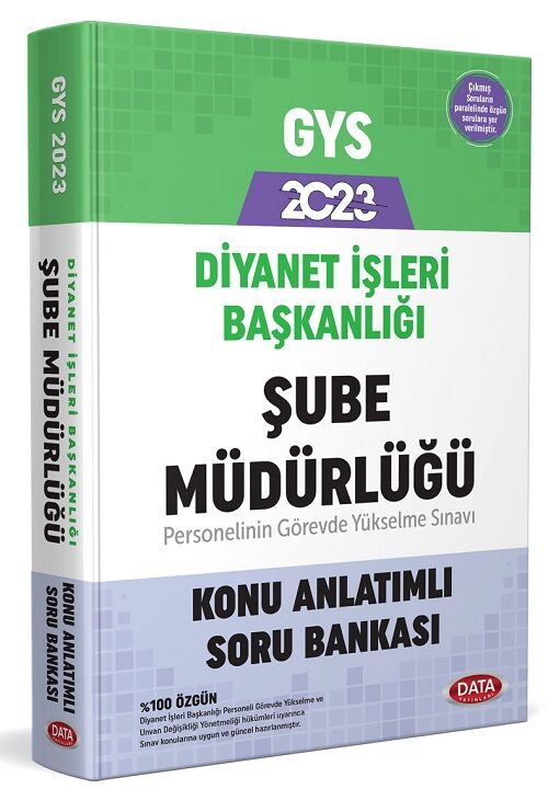 Data 2023 GYS Diyanet İşleri Başkanlığı Şube Müdürlüğü Konu Anlatımlı Soru Bankası Görevde Yükselme Data Yayınları