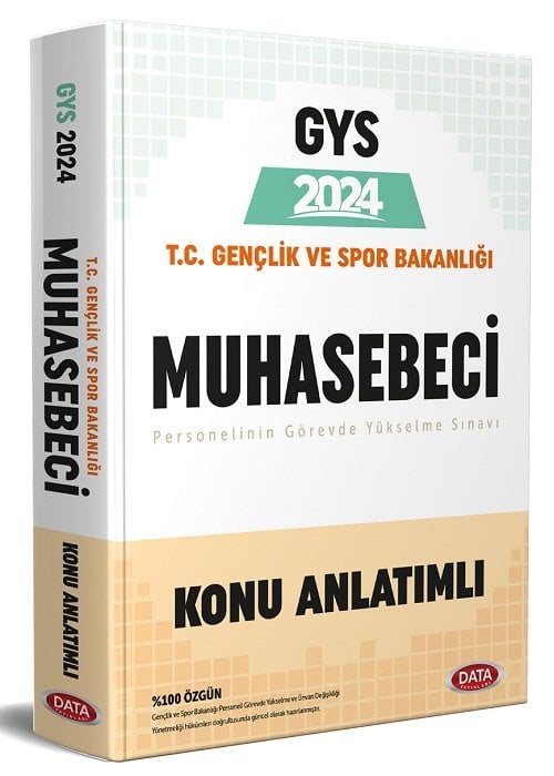 Data 2024 GYS Gençlik ve Spor Bakanlığı Muhasebeci Konu Anlatımlı Hazırlık Kitabı Görevde Yükselme Data Yayınları