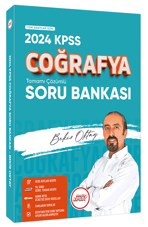 Hangi KPSS 2024 KPSS Coğrafya Soru Bankası Çözümlü - Bekir Oktay Hangi KPSS Yayınları