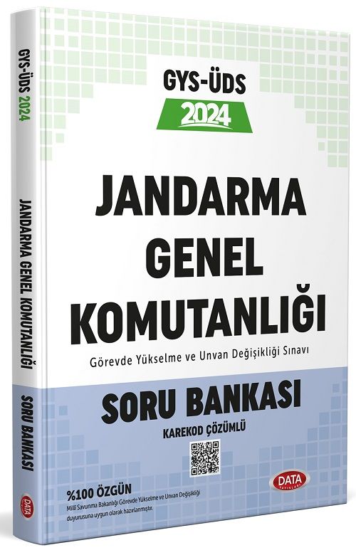 Data 2024 GYS ÜDS Jandarma Genel Komutanlığı Soru Bankası Görevde Yükselme Ünvan Değişikliği Data Yayınları