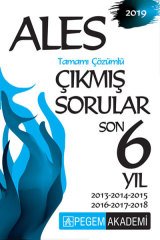 Pegem 2019 ALES Çıkmış Sorular Son 6 Yıl Çözümlü Pegem Akademi Yayınları