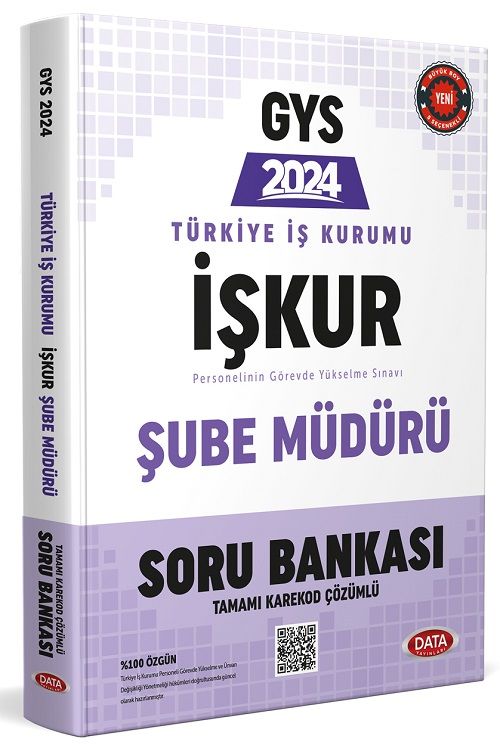 Data 2024 GYS İŞKUR Türkiye İş Kurumu Şube Müdürü Soru Bankası Görevde Yükselme Data Yayınları