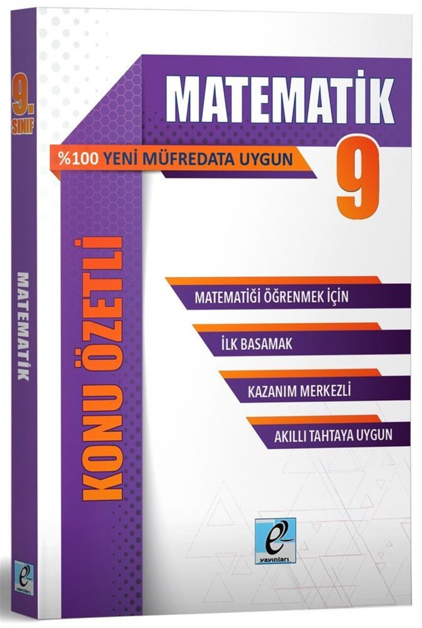 E-Kare 9. Sınıf Matematik Konu Özetli Soru Bankası E-Kare Yayınları