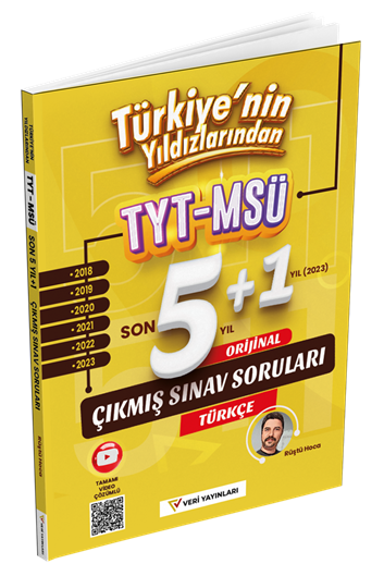 Veri Yayınları YKS TYT MSÜ Türkçe Son 6 Yıl Çıkmış Sınav Soruları - Rüştü Bayındır Veri Yayınları