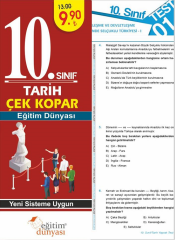 SÜPER FİYAT - Eğitim Dünyası 10. Sınıf Tarih Yaprak Test Çek Kopar Eğitim Dünyası Yayınları