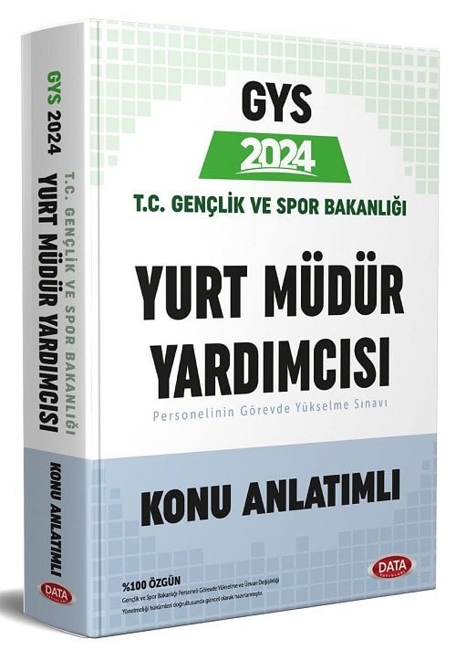 Data 2024 GYS Gençlik ve Spor Bakanlığı Yurt Müdür Yardımcısı Konu Anlatımlı Hazırlık Kitabı Görevde Yükselme Data Yayınları