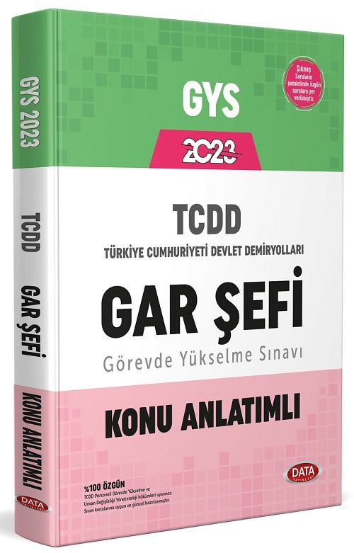 Data 2023 GYS TCDD Gar Şefi Konu Anlatımlı Görevde Yükselme Data Yayınları