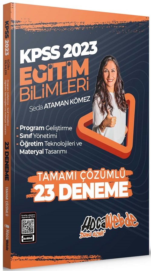 HocaWebde 2023 KPSS Eğitim Bilimleri Program  Geliştirme, Sınıf, Materyal 23 Deneme Çözümlü - Seda Ataman Kömez HocaWebde Yayınları