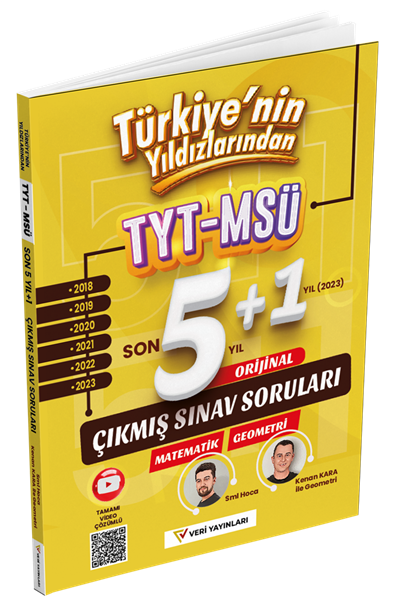 Veri Yayınları YKS TYT MSÜ Matematik Geometri Son 6 Yıl Çıkmış Sınav Soruları - SML Hoca, Kenan Kara Veri Yayınları