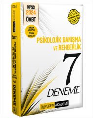 Pegem 2024 ÖABT Psikolojik Danışma ve Rehberlik 7 Deneme Çözümlü Pegem Akademi Yayınları