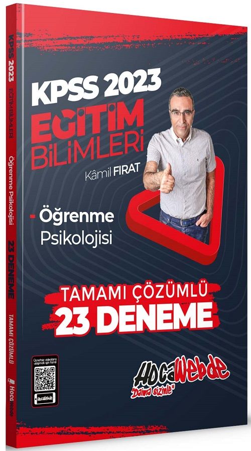 HocaWebde 2023 KPSS Eğitim Bilimleri Öğrenme Psikolojisi 23 Deneme Çözümlü - Kamil Fırat HocaWebde Yayınları