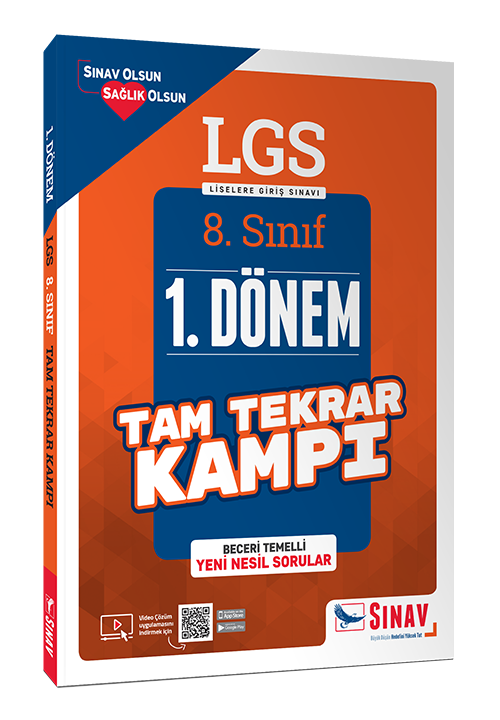 Sınav 8. Sınıf LGS 1. Dönem Yeni Nesil Sorular Tam Tekrar Kampı Çözümlü Sınav Yayınları