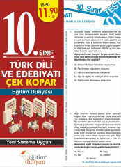 SÜPER FİYAT - Eğitim Dünyası 10. Sınıf Türk Dili ve Edebiyatı Yaprak Test Çek Kopar Eğitim Dünyası Yayınları