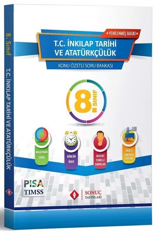 Sonuç 8. Sınıf TC İnkılap Tarihi ve Atatürkçülük Konu Özetli Soru Bankası Sonuç Yayınları