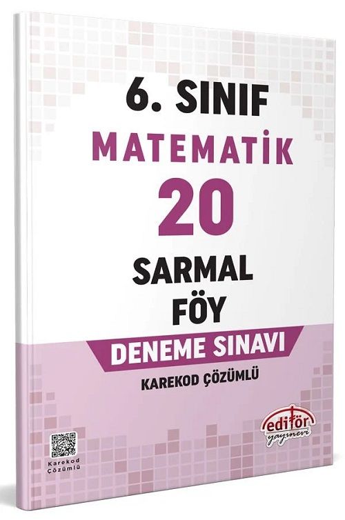 Editör 6. Sınıf Matematik 20 Sarmal Föy Deneme Editör Yayınları