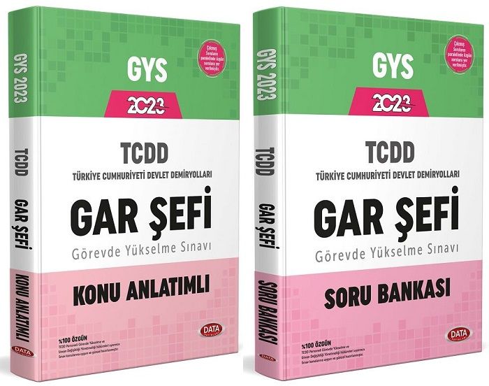 Data 2023 GYS TCDD Gar Şefi Konu + Soru 2 li Set Görevde Yükselme Data Yayınları