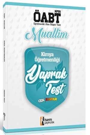 İsem 2019 ÖABT Muallim Kimya Öğretmenliği Yaprak Test İsem Yayınları